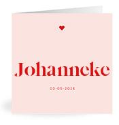 Geboortekaartje naam Johanneke m3