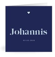 Geboortekaartje naam Johannis j3