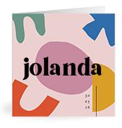 Geboortekaartje naam Jolanda m2