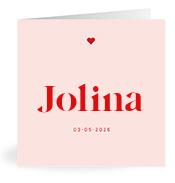 Geboortekaartje naam Jolina m3