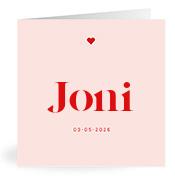 Geboortekaartje naam Joni m3