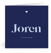 Geboortekaartje naam Joren j3