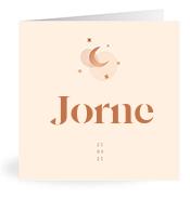 Geboortekaartje naam Jorne m1