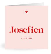 Geboortekaartje naam Josefien m3