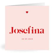 Geboortekaartje naam Josefina m3