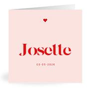 Geboortekaartje naam Josette m3