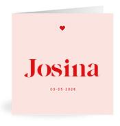Geboortekaartje naam Josina m3