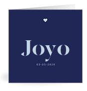 Geboortekaartje naam Joyo j3