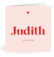Geboortekaartje naam Judith m3