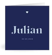 Geboortekaartje naam Julian j3