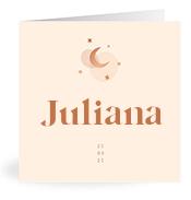 Geboortekaartje naam Juliana m1