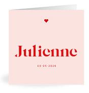 Geboortekaartje naam Julienne m3