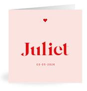 Geboortekaartje naam Juliet m3