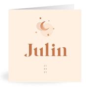 Geboortekaartje naam Julin m1