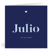 Geboortekaartje naam Julio j3