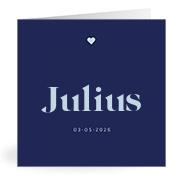 Geboortekaartje naam Julius j3