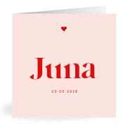 Geboortekaartje naam Juna m3