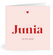 Geboortekaartje naam Junia m3