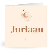 Geboortekaartje naam Juriaan m1