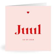 Geboortekaartje naam Juul m3