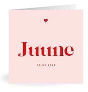 Geboortekaartje naam Juune m3