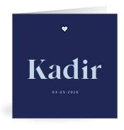 Geboortekaartje naam Kadir j3