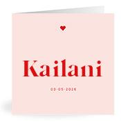 Geboortekaartje naam Kailani m3