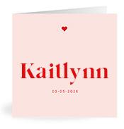 Geboortekaartje naam Kaitlynn m3