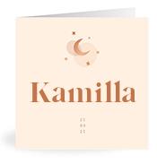 Geboortekaartje naam Kamilla m1