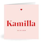 Geboortekaartje naam Kamilla m3