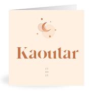 Geboortekaartje naam Kaoutar m1
