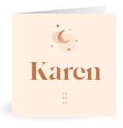 Geboortekaartje naam Karen m1