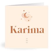 Geboortekaartje naam Karima m1