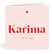 Geboortekaartje naam Karima m3