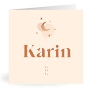 Geboortekaartje naam Karin m1