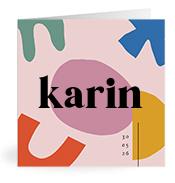 Geboortekaartje naam Karin m2