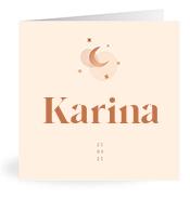 Geboortekaartje naam Karina m1