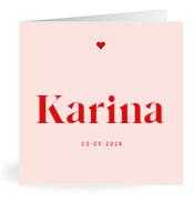 Geboortekaartje naam Karina m3