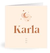 Geboortekaartje naam Karla m1