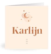 Geboortekaartje naam Karlijn m1