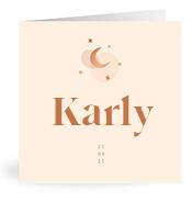 Geboortekaartje naam Karly m1