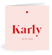 Geboortekaartje naam Karly m3