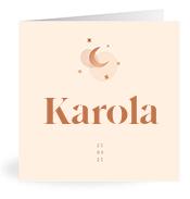 Geboortekaartje naam Karola m1