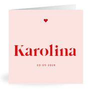 Geboortekaartje naam Karolina m3