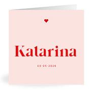 Geboortekaartje naam Katarina m3