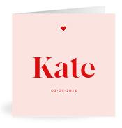 Geboortekaartje naam Kate m3