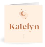 Geboortekaartje naam Katelyn m1