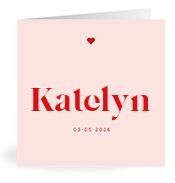 Geboortekaartje naam Katelyn m3