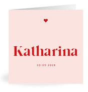Geboortekaartje naam Katharina m3