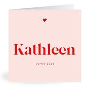 Geboortekaartje naam Kathleen m3